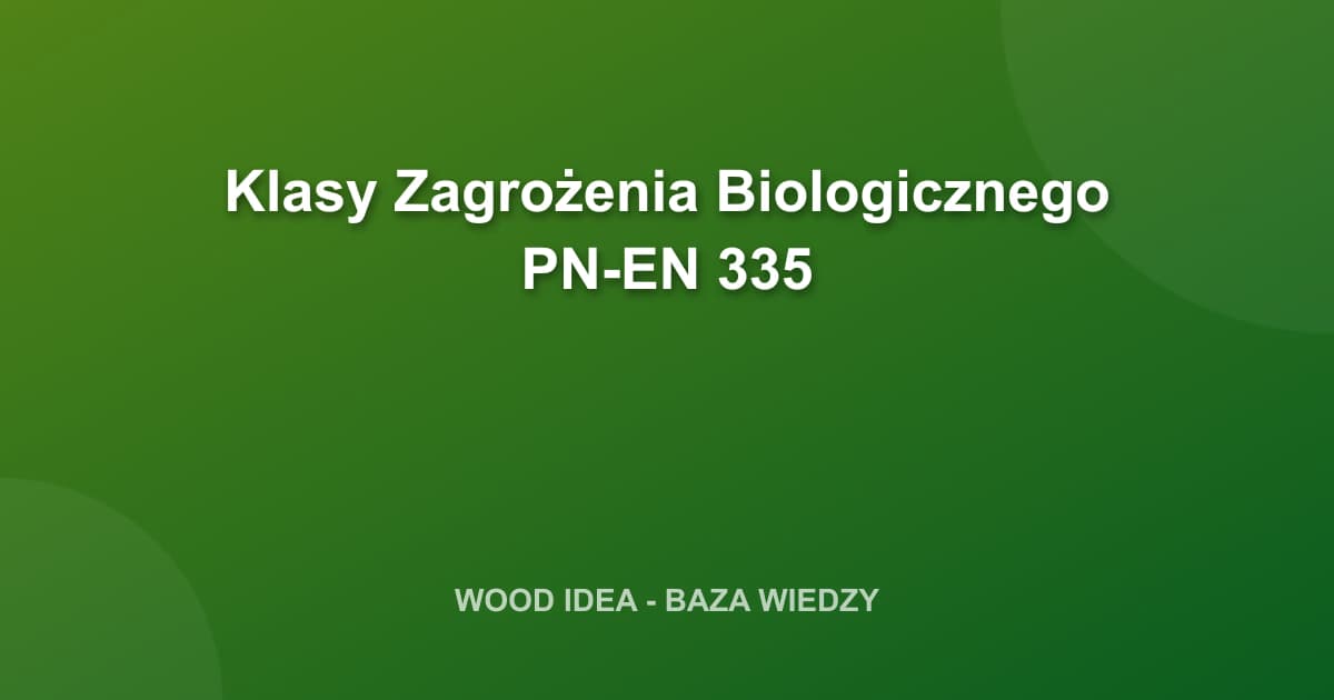Klasy Zagrożenia Biologicznego PN-EN 335