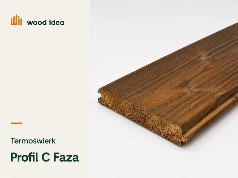 Deska Elewacyjna Termoświerk 20x140x3600-4800mm Profil C Faza klasa AB | Wrocław